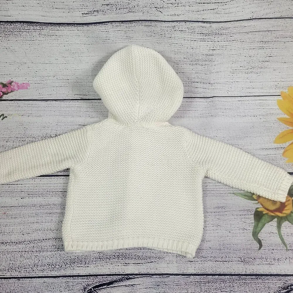 Carter's Hooded Cardigan Sweater w/‎ Ears - Girl's Newborn